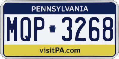 PA license plate MQP3268