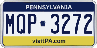 PA license plate MQP3272
