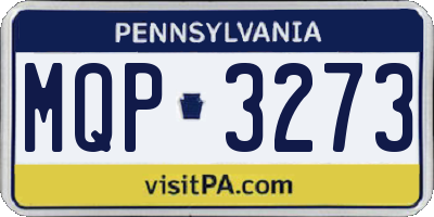 PA license plate MQP3273