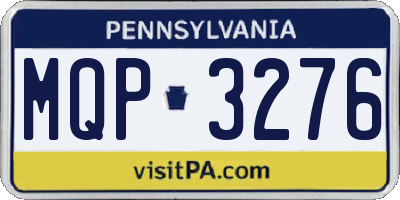 PA license plate MQP3276