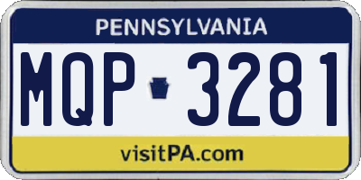 PA license plate MQP3281