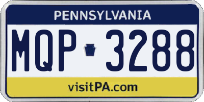 PA license plate MQP3288