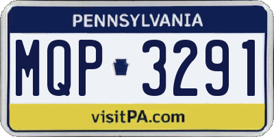 PA license plate MQP3291
