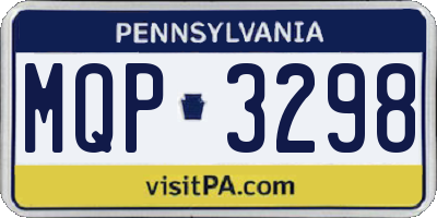 PA license plate MQP3298
