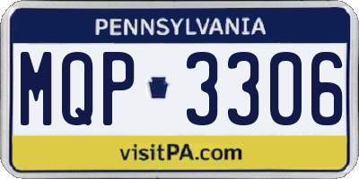 PA license plate MQP3306