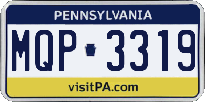 PA license plate MQP3319