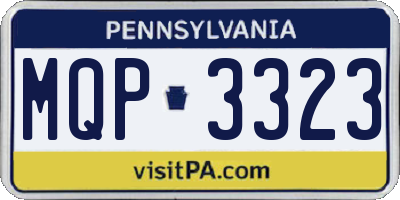 PA license plate MQP3323
