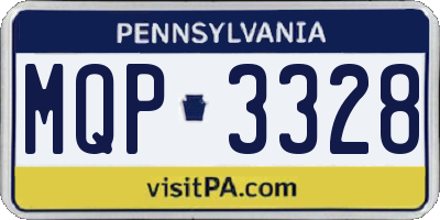 PA license plate MQP3328