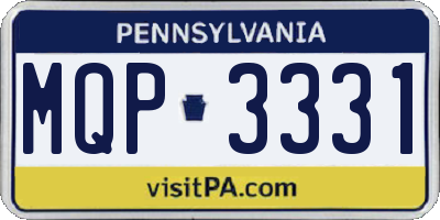 PA license plate MQP3331