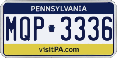 PA license plate MQP3336
