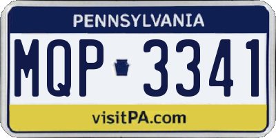 PA license plate MQP3341
