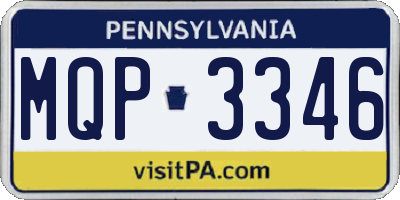 PA license plate MQP3346