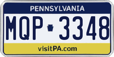 PA license plate MQP3348