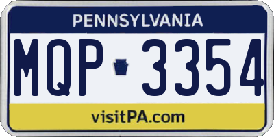 PA license plate MQP3354