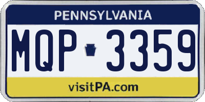 PA license plate MQP3359