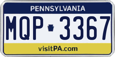 PA license plate MQP3367