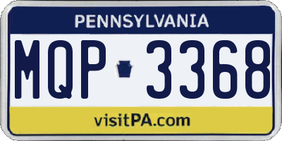 PA license plate MQP3368