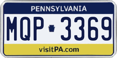 PA license plate MQP3369