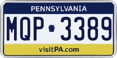 PA license plate MQP3389