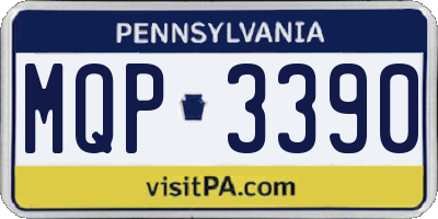 PA license plate MQP3390