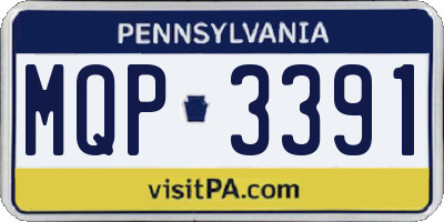 PA license plate MQP3391