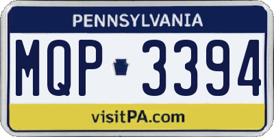 PA license plate MQP3394