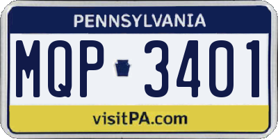 PA license plate MQP3401