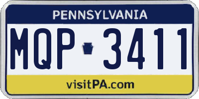 PA license plate MQP3411