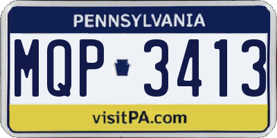 PA license plate MQP3413