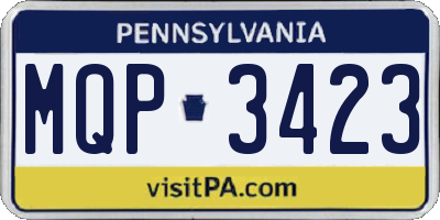 PA license plate MQP3423