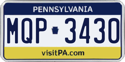 PA license plate MQP3430