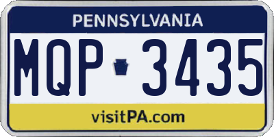 PA license plate MQP3435