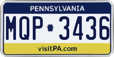 PA license plate MQP3436