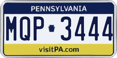 PA license plate MQP3444