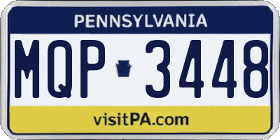 PA license plate MQP3448