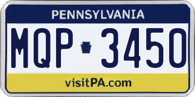 PA license plate MQP3450