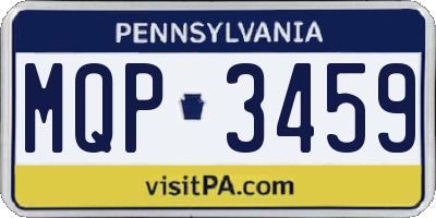 PA license plate MQP3459