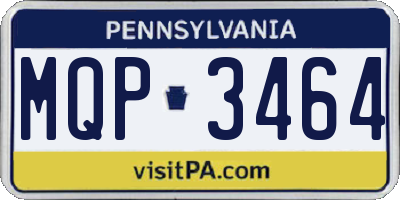 PA license plate MQP3464