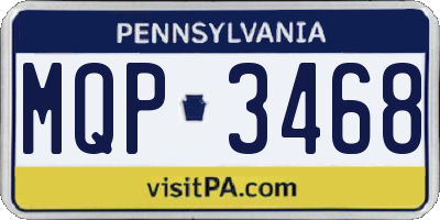 PA license plate MQP3468