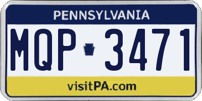 PA license plate MQP3471