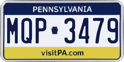PA license plate MQP3479