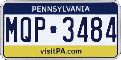PA license plate MQP3484