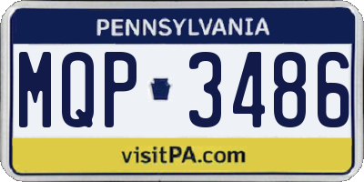 PA license plate MQP3486