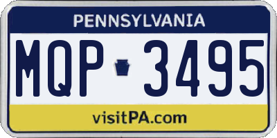 PA license plate MQP3495