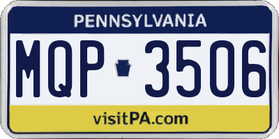 PA license plate MQP3506