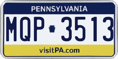 PA license plate MQP3513