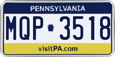 PA license plate MQP3518