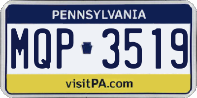 PA license plate MQP3519