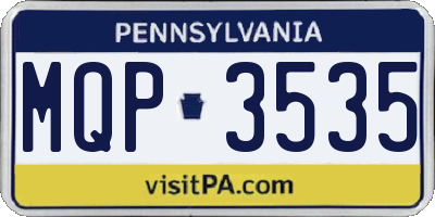 PA license plate MQP3535