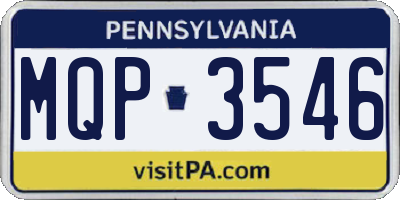 PA license plate MQP3546